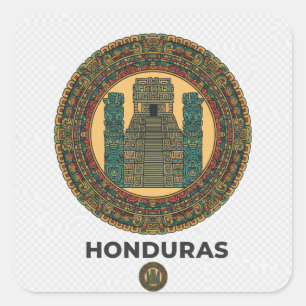 HONDURAS QUADRATISCHER AUFKLEBER