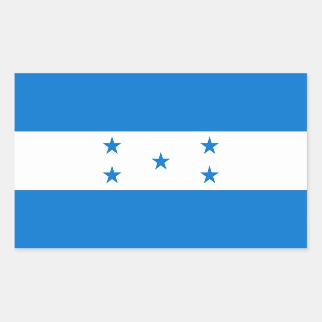 HONDURAS RECHTECKIGER AUFKLEBER (Vorderseite)