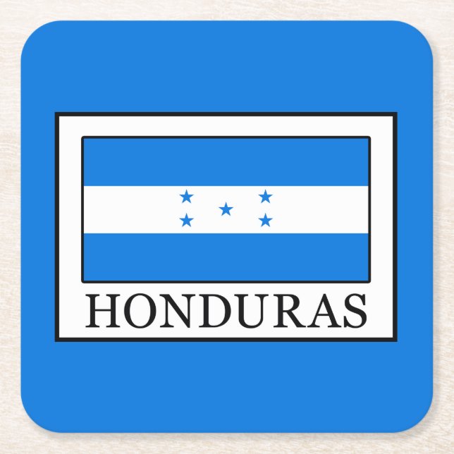 Honduras Rechteckiger Pappuntersetzer (Vorderseite)