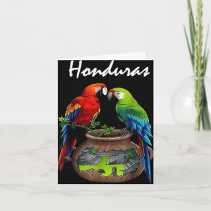 Honduras Reise Scharlachroter Ara Honduras Familie Karte