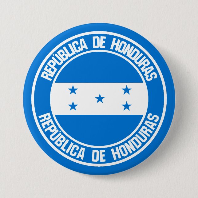 Honduras Round Emblem Button (Vorderseite)