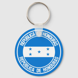 Honduras Round Emblem Schlüsselanhänger
