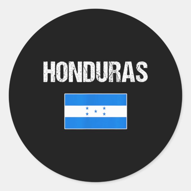 Honduras Runder Aufkleber (Vorderseite)
