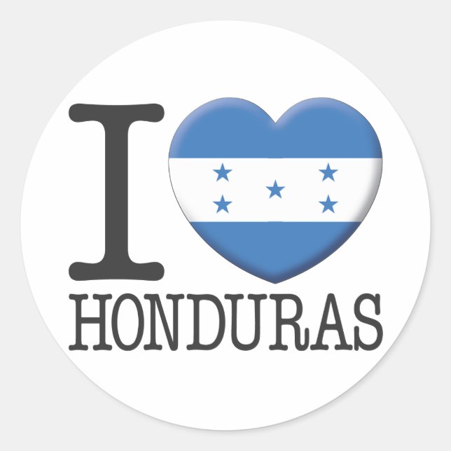 Honduras Runder Aufkleber (Vorderseite)