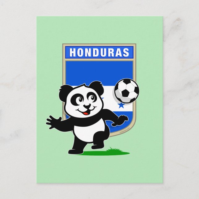 Honduras Soccer Panda Postkarte (Vorderseite)