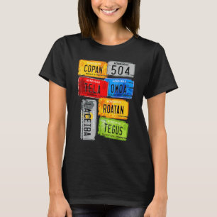 Honduras Touristen-Kennzeichen Copan Tela Omoa T-Shirt
