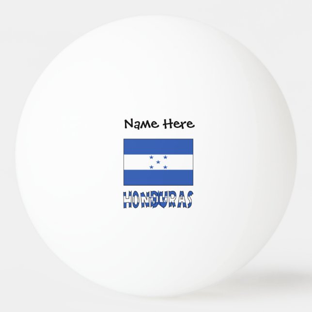Honduras und Honduras-Flagge Personalisiert Tischtennisball (Vorderseite)