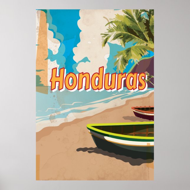 Honduras Vintager Urlaub Poster (Vorne)