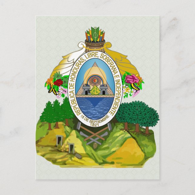 Honduras-Wappen im Detail Postkarte (Vorderseite)