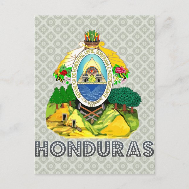 Honduras-Wappen Postkarte (Vorderseite)
