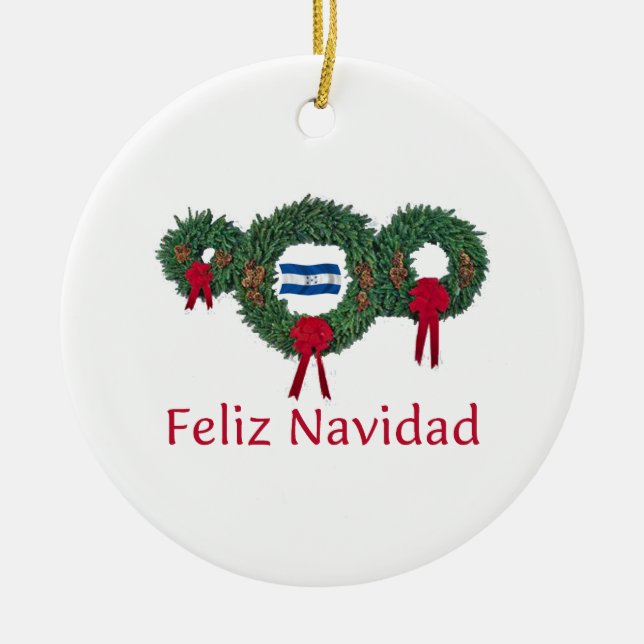 Honduras-Weihnachten 2 Keramik Ornament (Vorne)