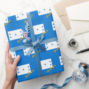Honduras Wrapping Paper, Honduras Flag Patriots Geschenkpapier