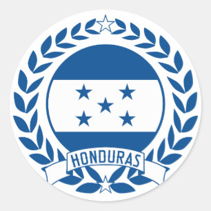 Honduras Wreath Runder Aufkleber