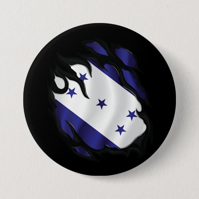 Honduras zerrissene Flagge Button (Vorderseite)