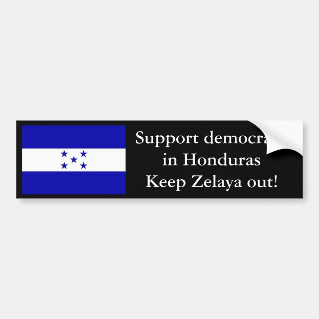 HondurasFlag, Stützdemokratie in HondurasKeep… Autoaufkleber (Vorne)