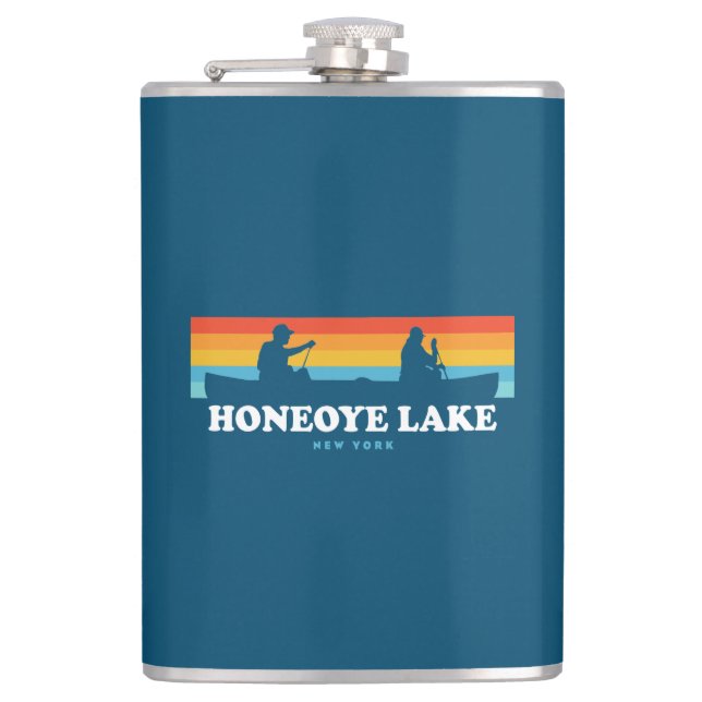 Honeoye Lake New York Canoe Flachmann (Vorderseite)