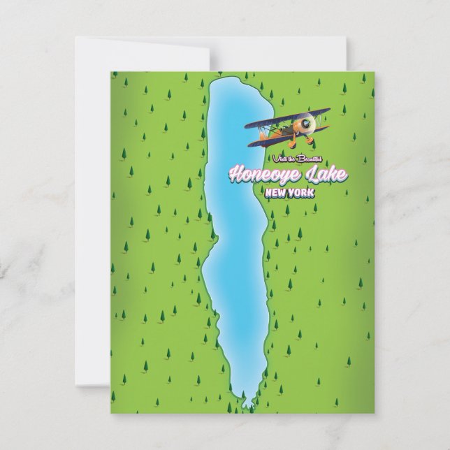 Honeoye Lake New York Karte (Vorderseite)