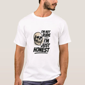 Honest Not Rude Skull Graphic T-Shirt