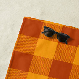 Honey Amber Buffalo Check Strandtuch