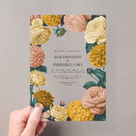 Honey Amber, Caramel Rose & Soft Marzipan Wedding Acryleinladungen