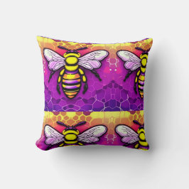 Honey b Throw Pillow Kissen