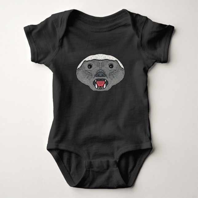 Honey Badger Baby Strampler (Vorderseite)