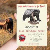 Honey Badger Badass Animal Funny 21. Geburtstag