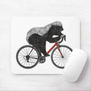 Honey Badger Cycling Funny Badass Animal Cyclist   Mousepad