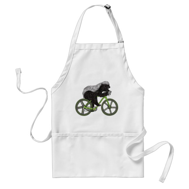 Honey Badger Cycling Funny Badass Animal Cyclist Schürze (Vorne)