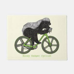 Honey Badger Cycling Funny Badass Cyclist Spaß Fußmatte