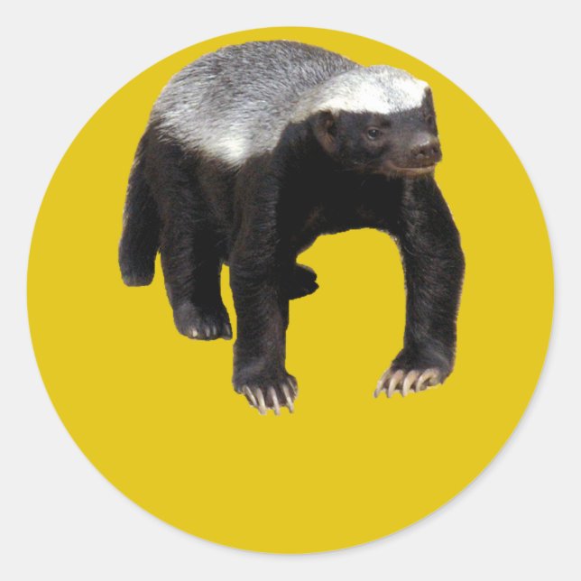 Honey Badger (Erstellen Sie Ihr eigenes Sprichwort Runder Aufkleber (Vorderseite)