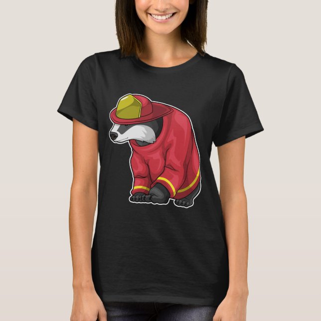 Honey Badger Feuerwehrfeuerwehr T-Shirt (Vorderseite)