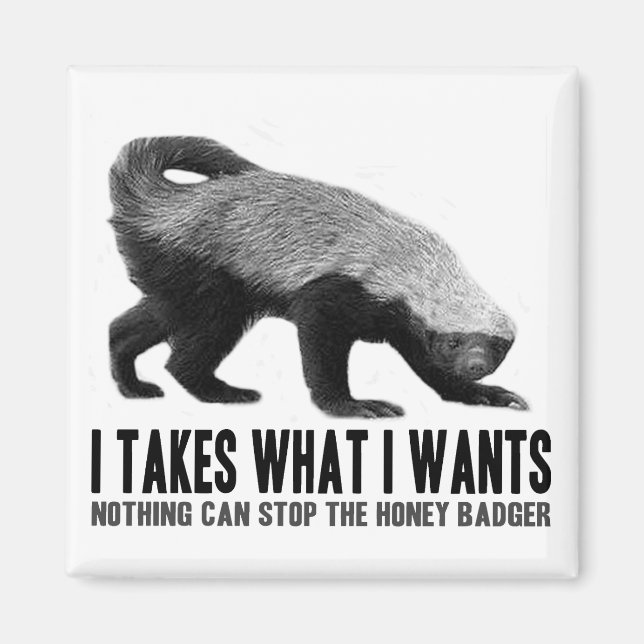 Honey Badger - Ich nehme, was ich Gewollt habe Magnet (Vorne)