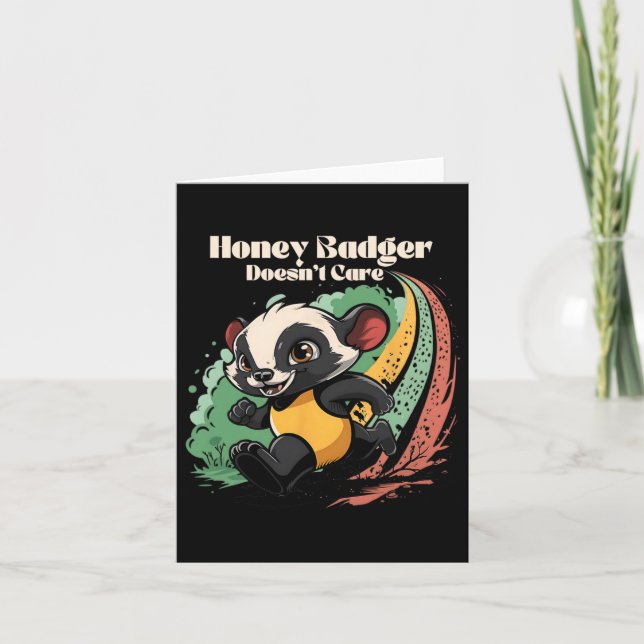 Honey Badger kümmert sich nicht um Süße Tier Lover Karte (Vorderseite)