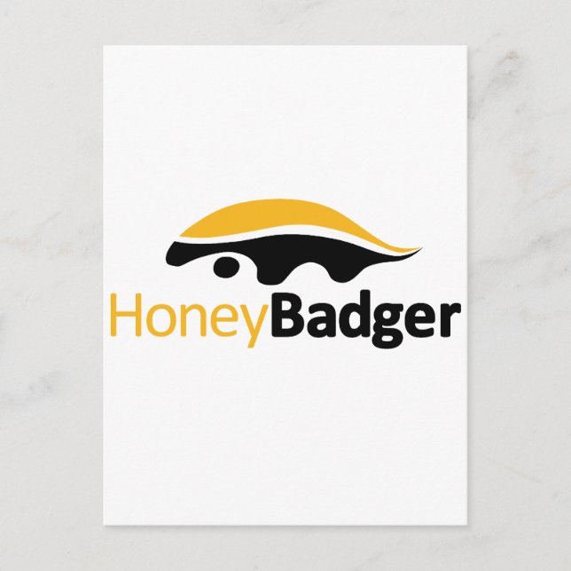 Honey-Badger-Logo Postkarte (Vorderseite)