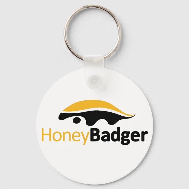 Honey-Badger-Logo Schlüsselanhänger (Vorderseite)