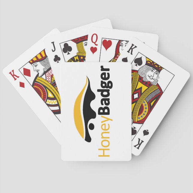 Honey-Badger-Logo Spielkarten (Rückseite)