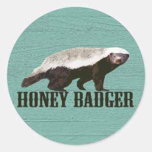 Honey Badger Profilansicht Runder Aufkleber