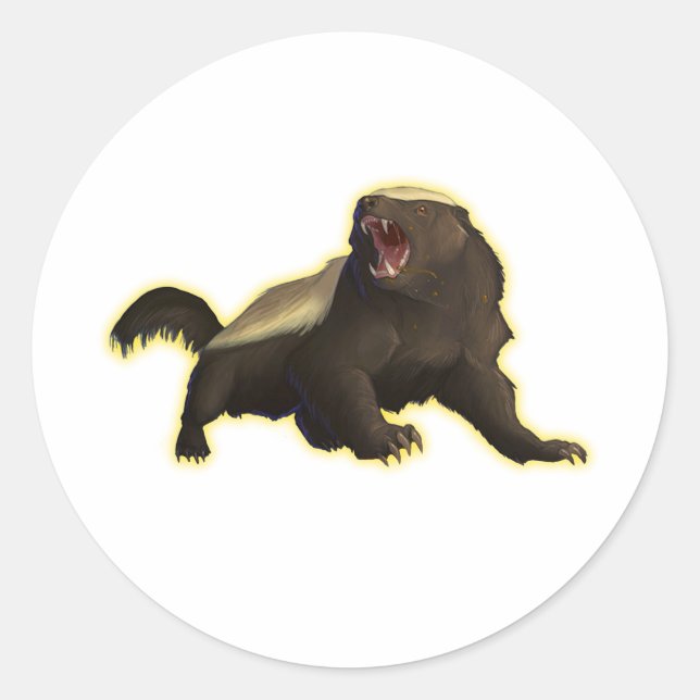 Honey Badger Runder Aufkleber (Vorderseite)
