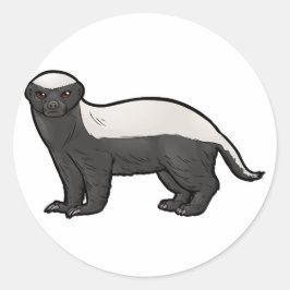 Honey Badger Runder Aufkleber