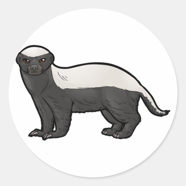 Honey Badger Runder Aufkleber (Vorderseite)