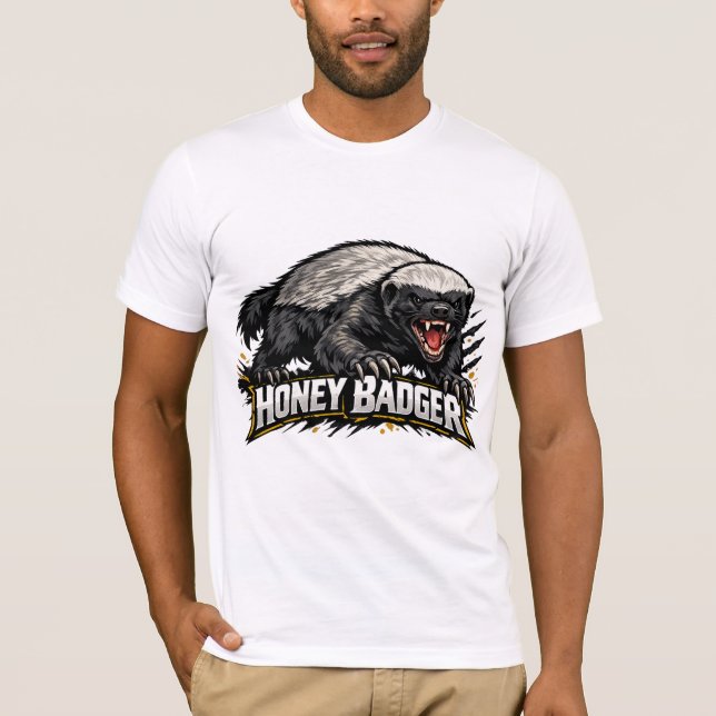 Honey Badger T-Shirt | Unique Wildlife Animal Desi (Vorderseite)