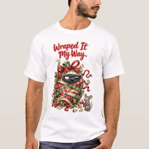 Honey Badger Weihnachten eingewickelt  T-Shirt