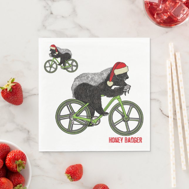 Honey Badger Weihnachtsbadass Fahrrad Serviette (Beispiel)
