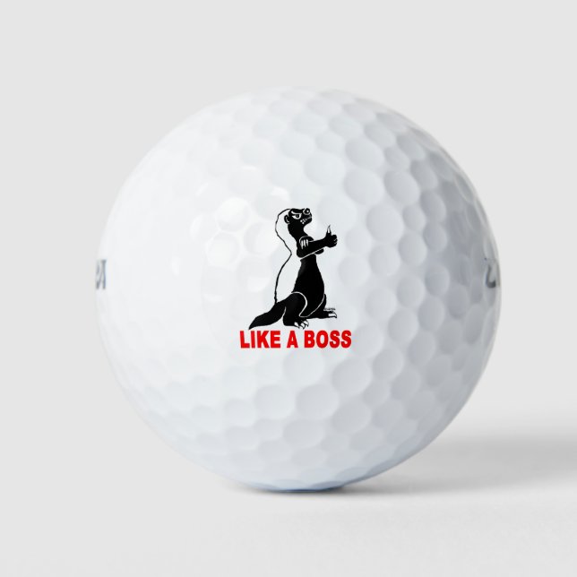Honey Badger wie ein Chef Golfball (Vorderseite)