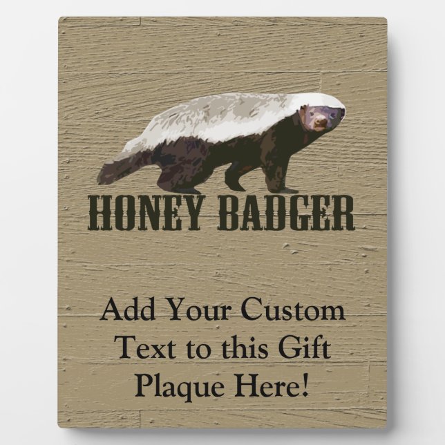 Honey Badger Wild Animal Fotoplatte (Vorderseite)