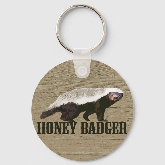 Honey Badger Wild Animal Schlüsselanhänger (Vorderseite)