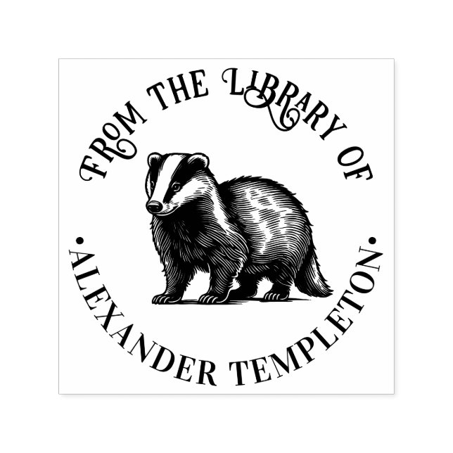Honey Badger Zeichne "From the Library" #1P Permastempel (Design)