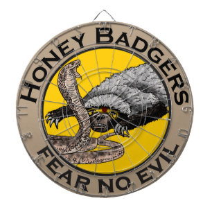 Honey Badgers Fee no Evil Badass Animal Art Schlan Dartscheibe