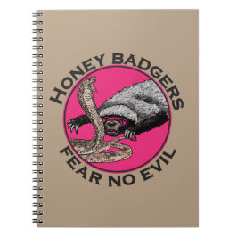 Honey Badgers fürchten, dass keine böse Bibel rosa Notizblock